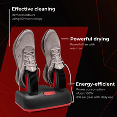 ShoeDry Airo effective cleaning and powerful drying