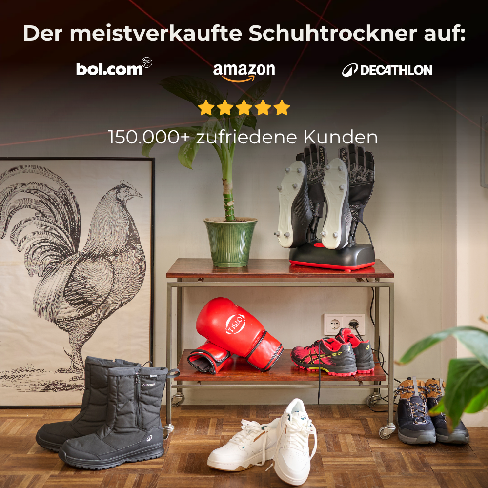 ShoeDry Airo, der meistverkaufte Schuhtrockner auf bol.com, Amazon und Decathlon