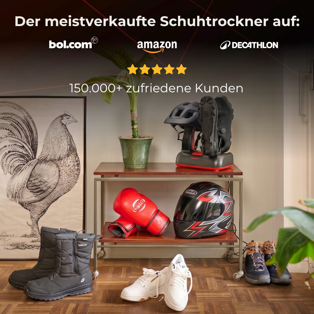 ShoeDry Airo, der meistverkaufte Schuhtrockner auf bol.com, Amazon und Decathlon